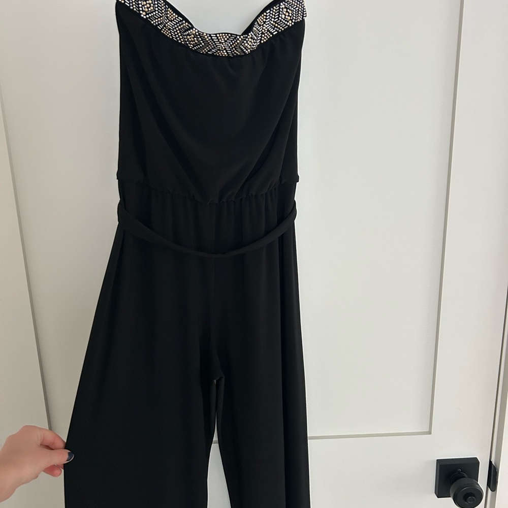 White House Black Market Black Strapless Jumpsuit - Picture 6 of 6